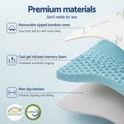 Giselle Bedding 5cm Memory Foam Mattress Topper 7-Zone King Single MATTRESS-TOP-7Z-5-BL-KS
