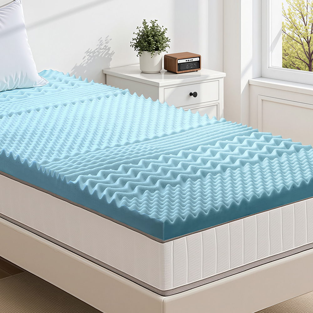 Giselle Bedding 5cm Memory Foam Mattress Topper 7-Zone King Single MATTRESS-TOP-7Z-5-BL-KS
