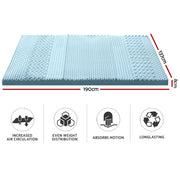 Giselle Bedding Memory Foam Mattress Topper 7-Zone 8cm Double MATTRESS-TOP-7Z-8-BL-D