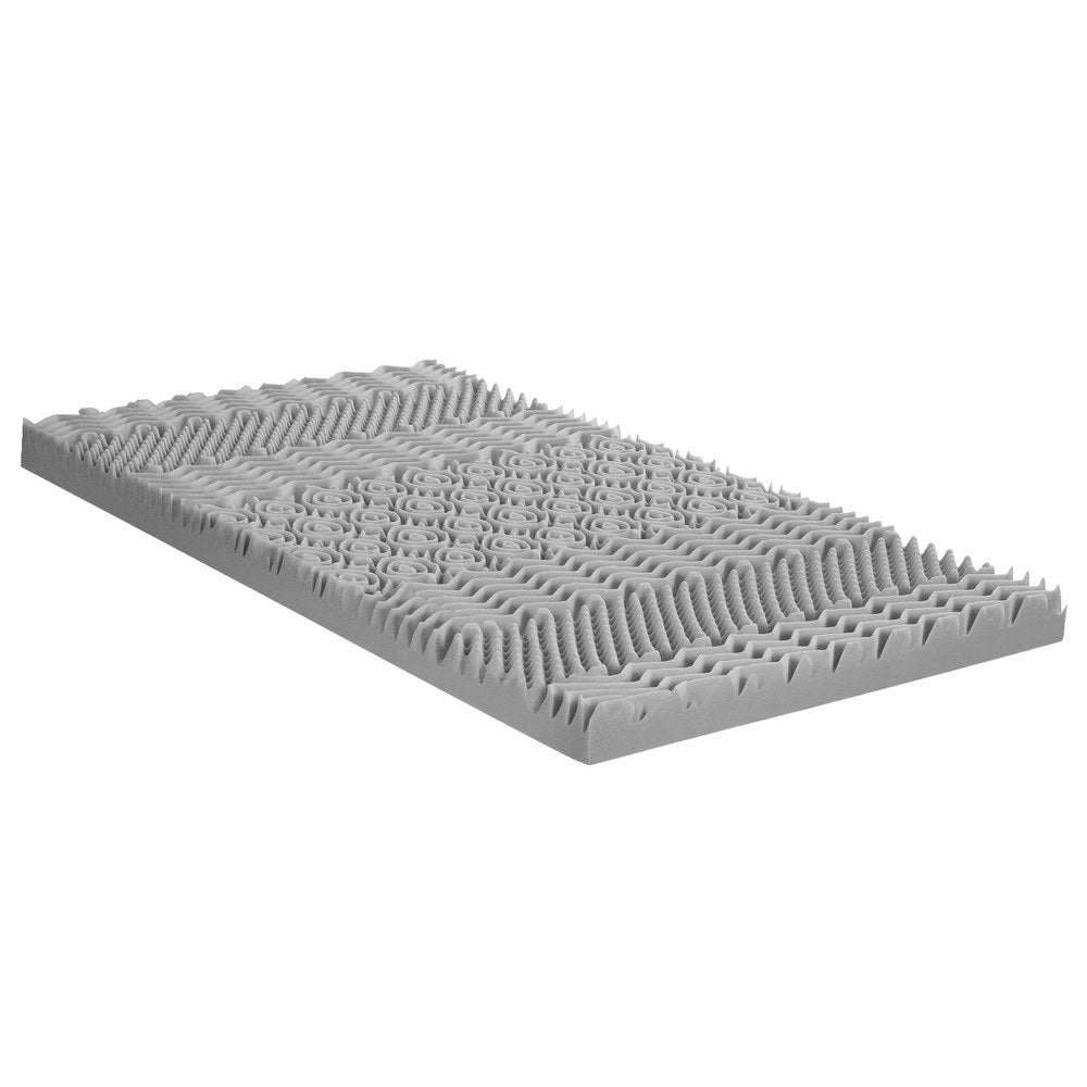 Giselle Bedding 8cm Memory Foam Mattress Topper 7-Zone Graphite Single MATTRESS-TOP-7Z-8-GY-S