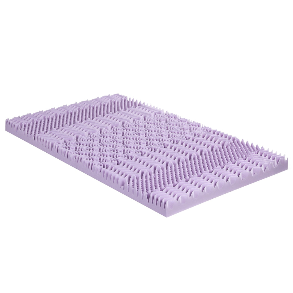 Giselle 8cm Memory Foam Mattress Topper Lavender Infused Bamboo Cover 7-Zone King Single MATTRESS-TOP-7Z-8LA-KS