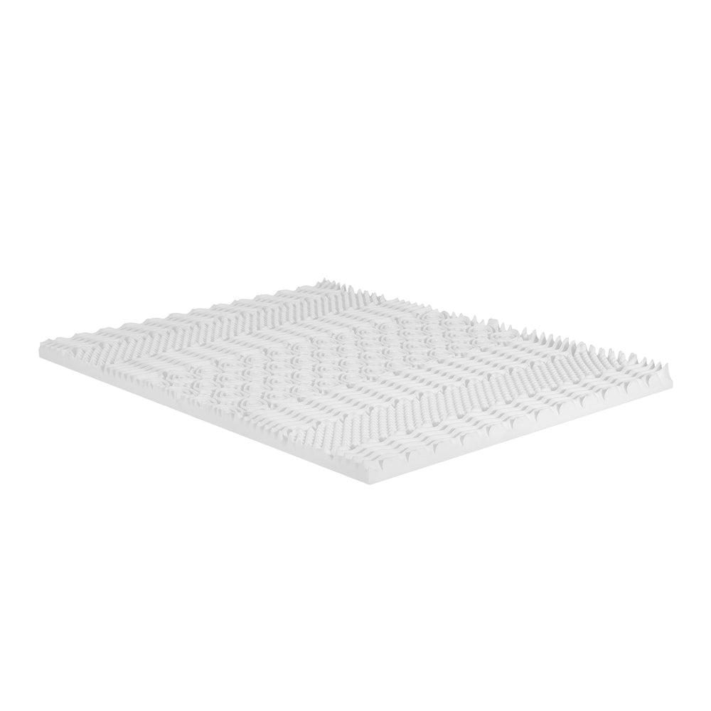 Giselle Bedding Memory Foam Mattress Topper 7-Zone Airflow Pad 8cm Single White MATTRESS-TOP-7ZONE-8-S