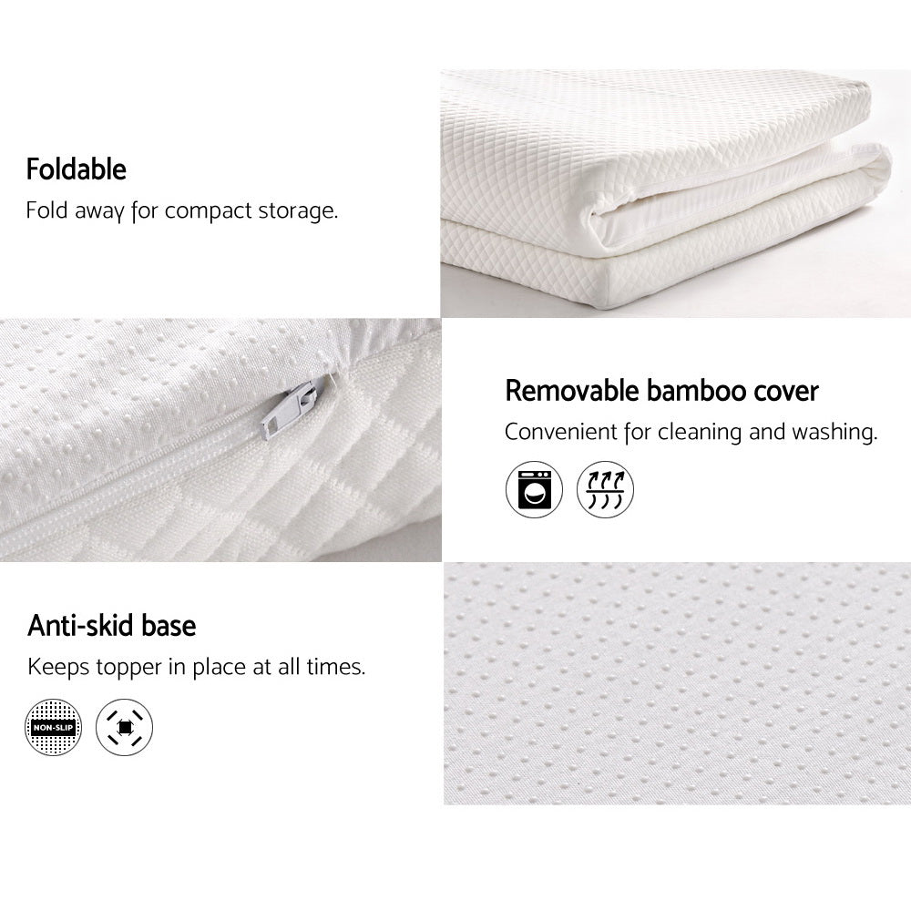 Giselle Bedding Memory Foam Mattress Topper 8cm Queen MATTRESS-TOP-8-Q