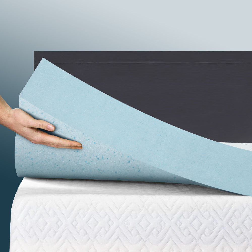 Giselle Bedding Memory Foam Mattress Topper Cool Gel 10cm Queen MATTRESS-TOP-C-GEL-10-Q