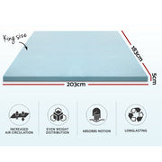 Giselle Bedding Memory Foam Mattress Topper Cool Gel 5cm King MATTRESS-TOP-C-GEL-5-K
