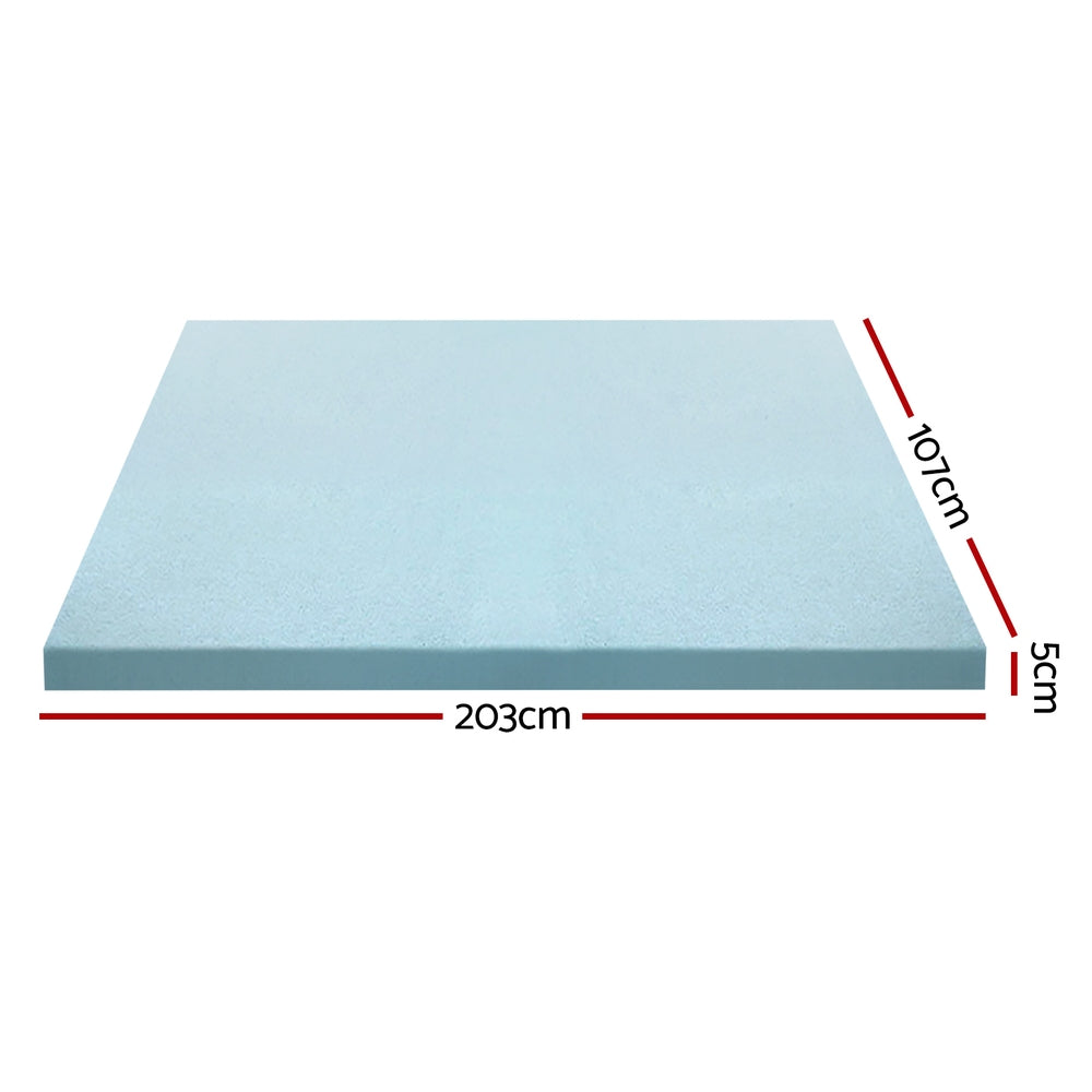 Giselle Bedding Memory Foam Mattress Topper Cool Gel 5cm King Single MATTRESS-TOP-C-GEL-5-KS