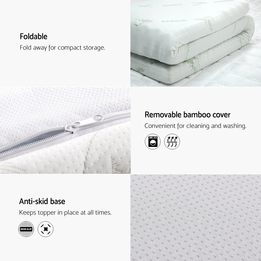 Giselle Bedding Memory Foam Mattress Topper Cool Gel 5cm King Single MATTRESS-TOP-C-GEL-5-KS