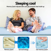 Giselle Bedding Memory Foam Mattress Topper Cool Gel 5cm King Single MATTRESS-TOP-C-GEL-5-KS
