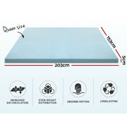 Giselle Bedding Memory Foam Mattress Topper Cool Gel 5cm Queen MATTRESS-TOP-C-GEL-5-Q