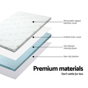 Giselle Bedding Memory Foam Mattress Topper Cool Gel 5cm Queen MATTRESS-TOP-C-GEL-5-Q