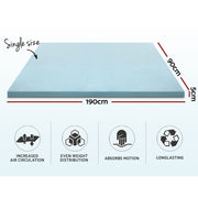 Giselle Bedding Memory Foam Mattress Topper Cool Gel 5cm Single MATTRESS-TOP-C-GEL-5-S