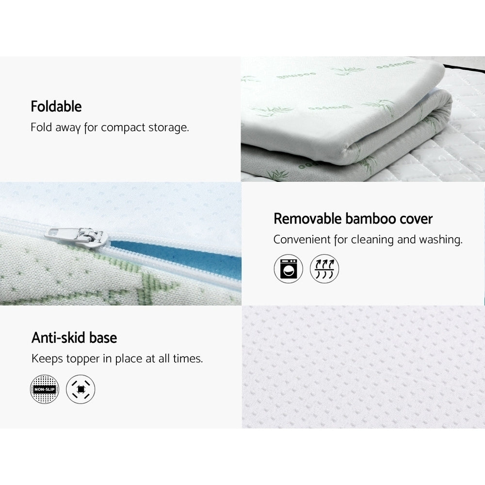 Giselle Bedding Memory Foam Mattress Topper Cool Gel 5cm Single MATTRESS-TOP-C-GEL-5-S