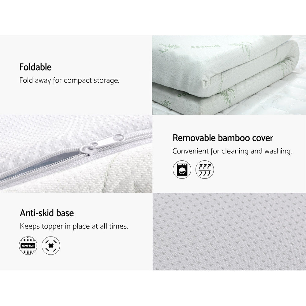 Giselle Bedding Memory Foam Mattress Topper Cool Gel 8cm King MATTRESS-TOP-C-GEL-8-K
