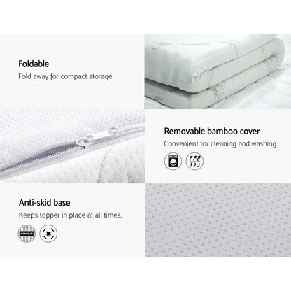 Giselle Bedding Memory Foam Mattress Topper Cool Gel 8cm Single MATTRESS-TOP-C-GEL-8-S