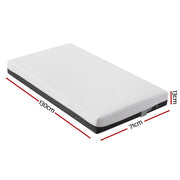 13cm Giselle Baby Cot Mattress Gel Foam MATTRESS-TOP-COT-WH
