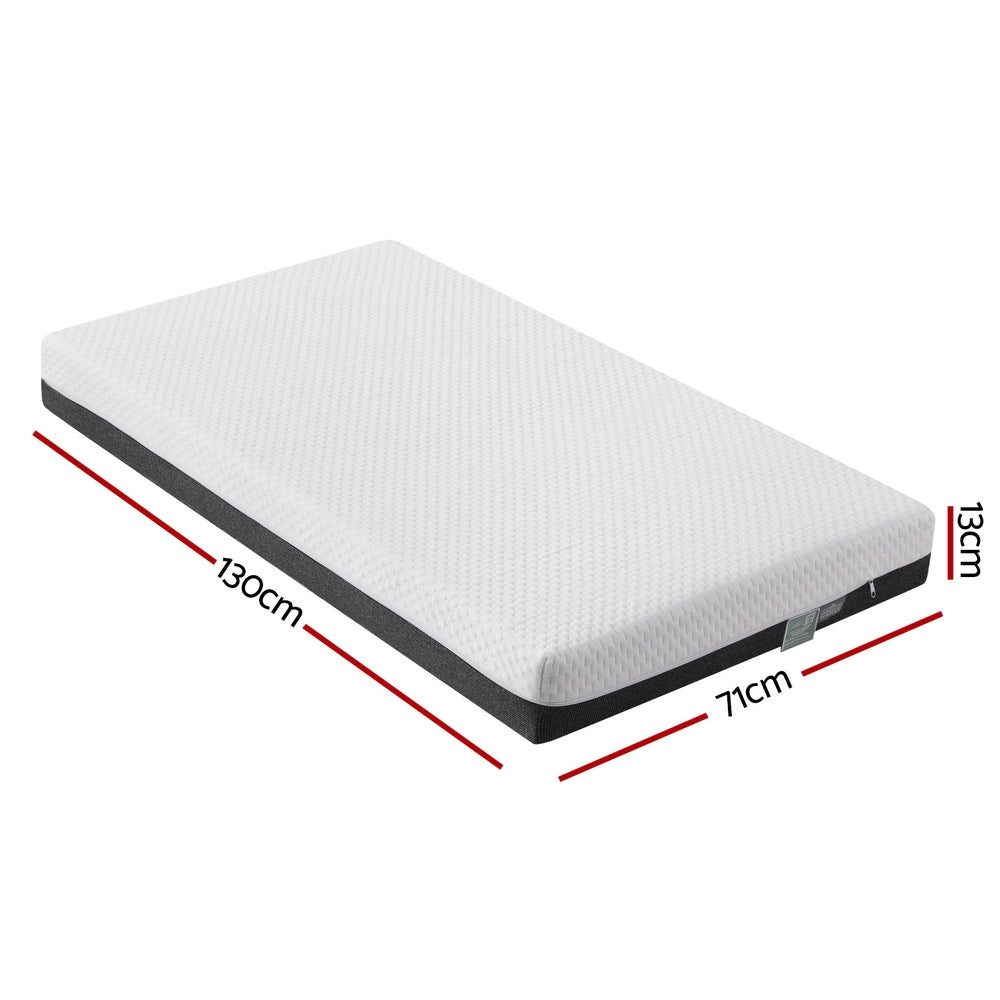 13cm Giselle Baby Cot Mattress Gel Foam MATTRESS-TOP-COT-WH
