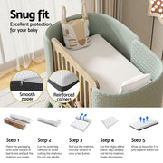 13cm Giselle Baby Cot Mattress Gel Foam MATTRESS-TOP-COT-WH