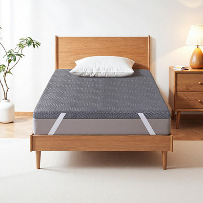 Giselle 8cm Memory Foam Mattress Topper Gel Dual Layer Foam Bamboo King Single MATTRESS-TOP-DL-8-KS