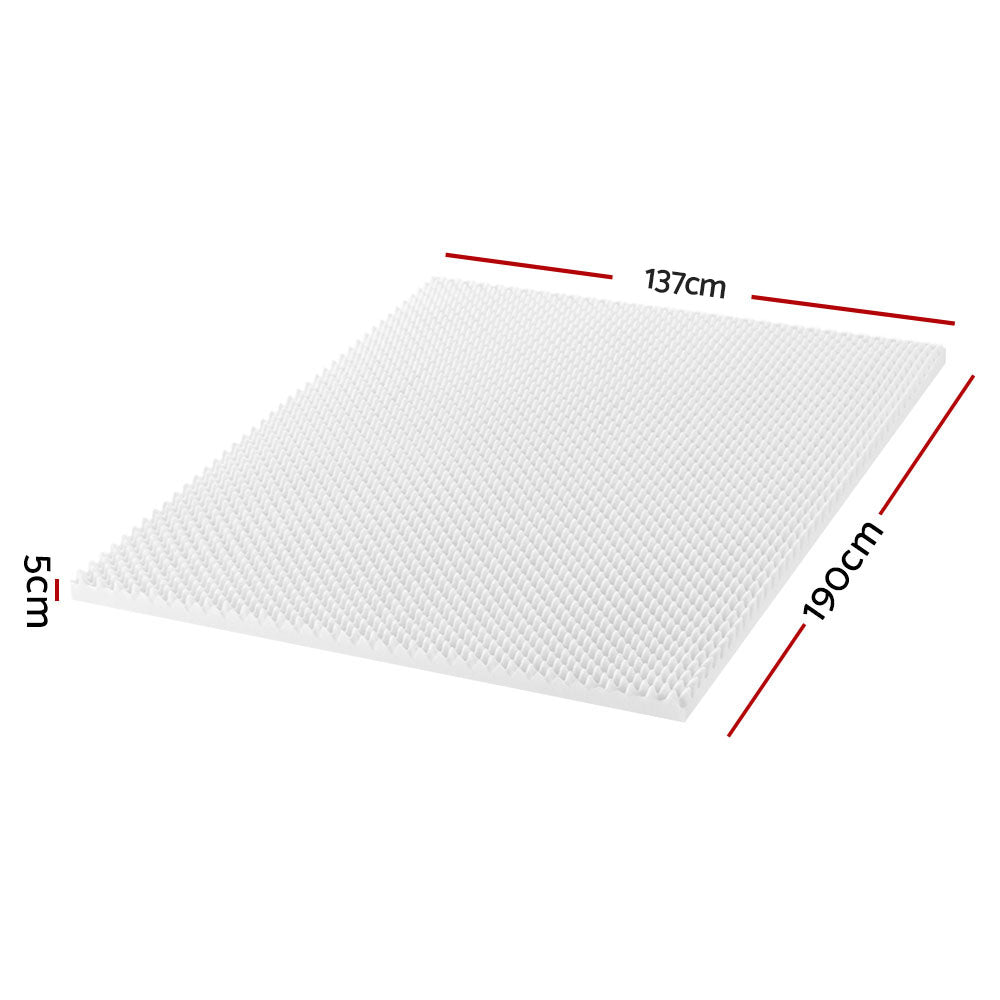 Giselle Bedding Foam Mattress Topper Egg Crate 5cm Double MATTRESS-TOP-EC-5-D