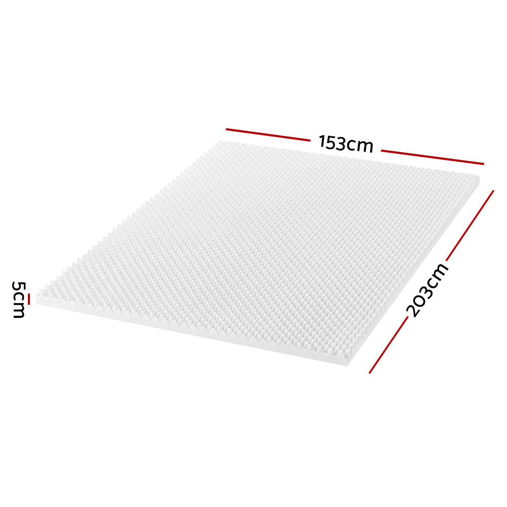 Giselle Bedding Memory Foam Mattress Topper Egg Crate 5cm Queen MATTRESS-TOP-EC-5-Q