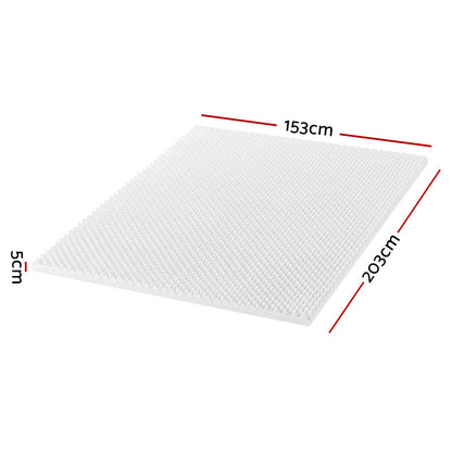 Giselle Bedding Memory Foam Mattress Topper Egg Crate 5cm Queen MATTRESS-TOP-EC-5-Q