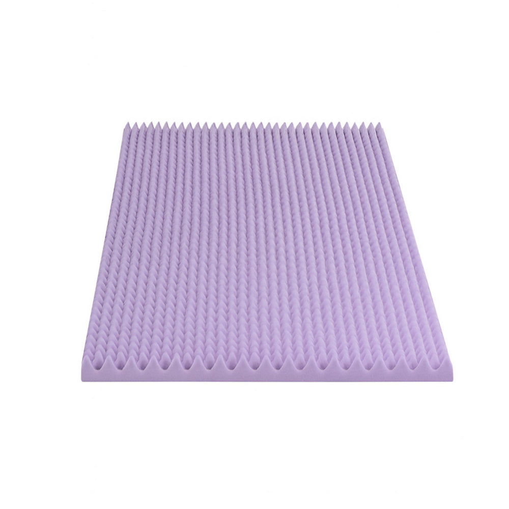 Giselle 5cm Memory Foam Mattress Topper Lavender Infused Egg Crate King Single MATTRESS-TOP-EC-5LA-KS