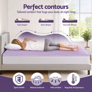 Giselle 5cm Memory Foam Mattress Topper Lavender Infused Egg Crate King Single MATTRESS-TOP-EC-5LA-KS