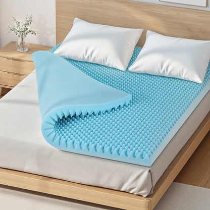 Giselle 8cm Memory Foam Mattress Topper Gel Egg Crate Foam Bamboo Queen MATTRESS-TOP-EC-BAM-8-Q
