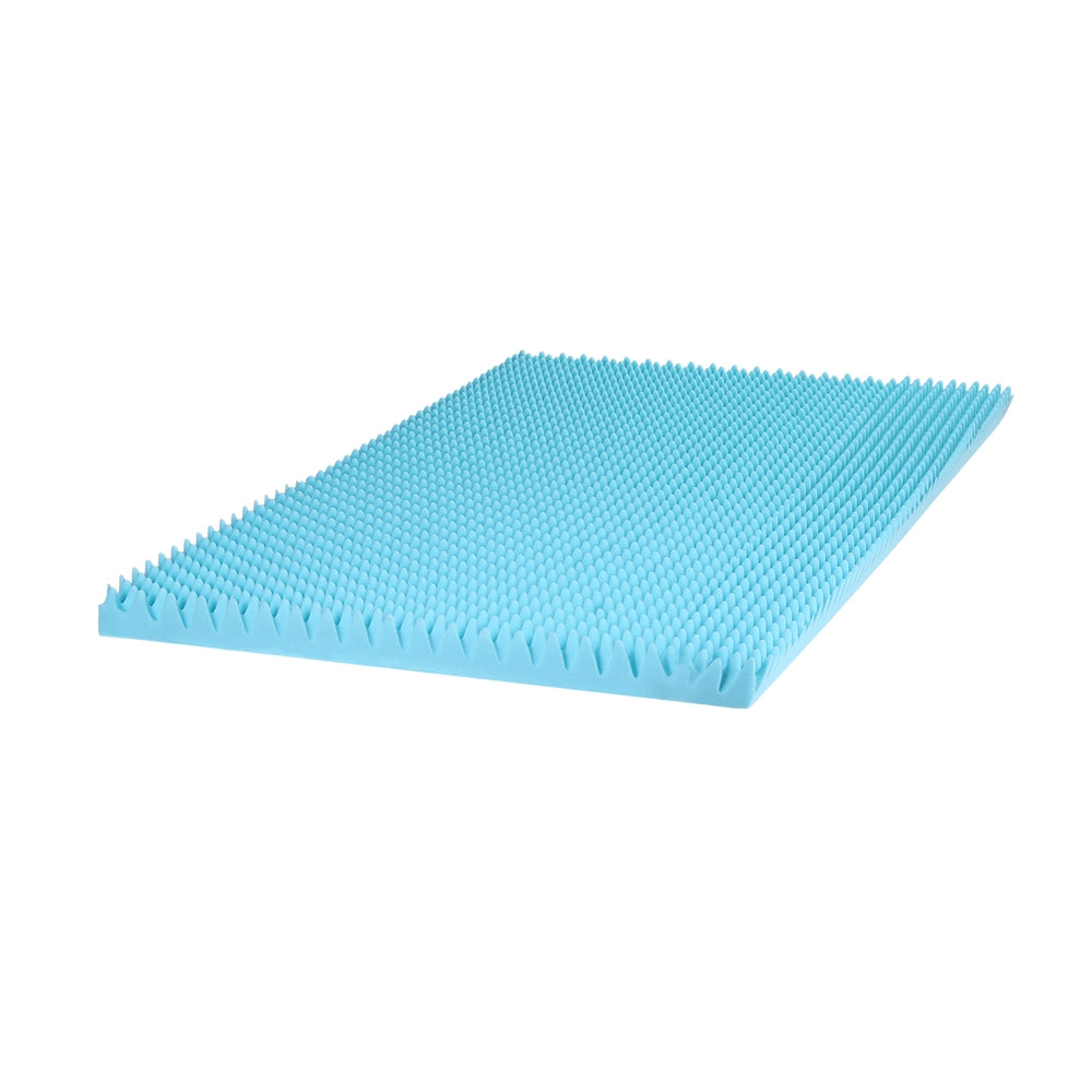 Giselle 8cm Memory Foam Mattress Topper Gel Egg Crate Foam Bamboo Single MATTRESS-TOP-EC-BAM-8-S
