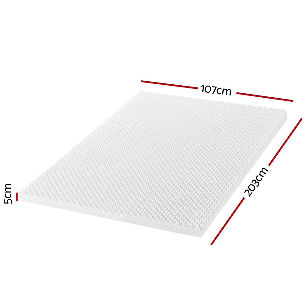Giselle Bedding Memory Foam Mattress Topper Egg Crate 5cm King Single MATTRESS-TOP-EC-N5-KS
