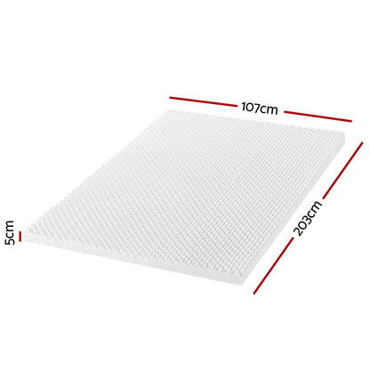 Giselle Bedding Memory Foam Mattress Topper Egg Crate 5cm King Single MATTRESS-TOP-EC-N5-KS