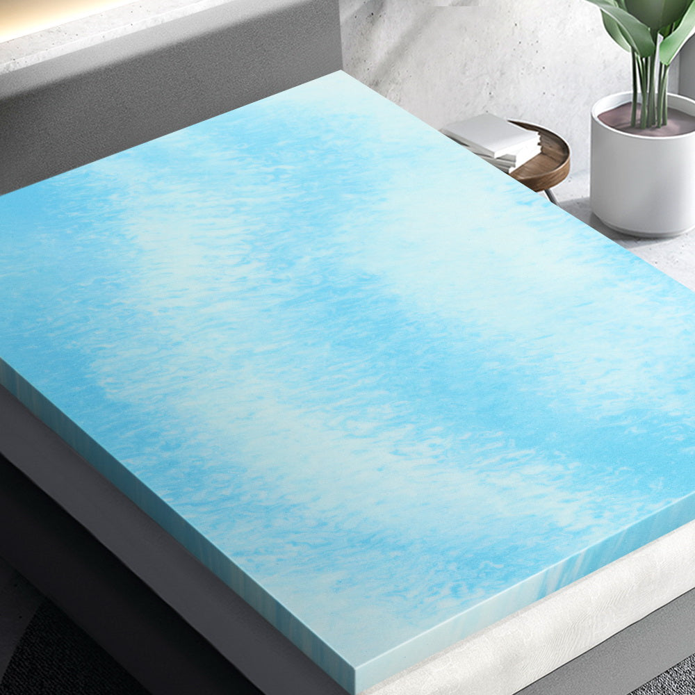 Giselle Bedding Memory Foam Mattress Topper Gel 5cm Queen MATTRESS-TOP-GEL-DYE-5-Q