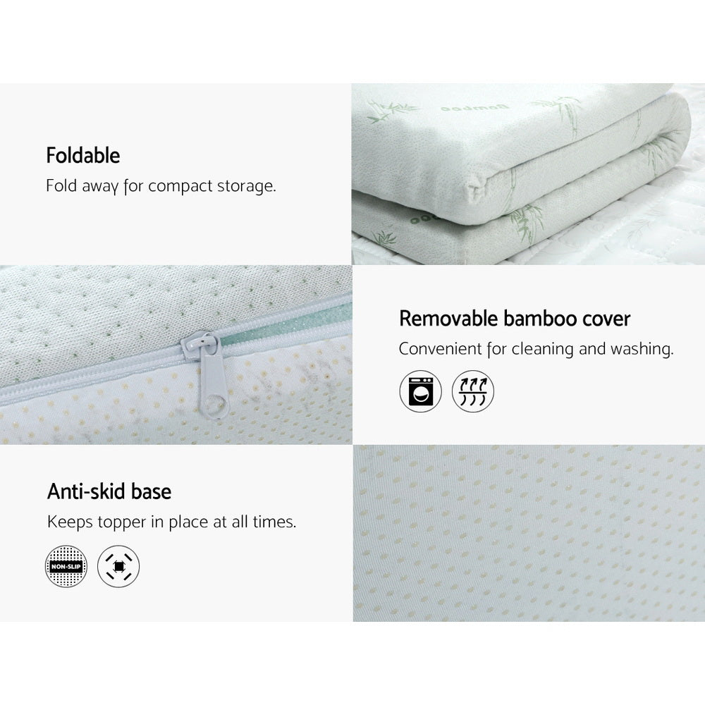 Giselle Bedding Memory Foam Mattress Topper Gel 5cm Queen MATTRESS-TOP-GEL-DYE-5-Q