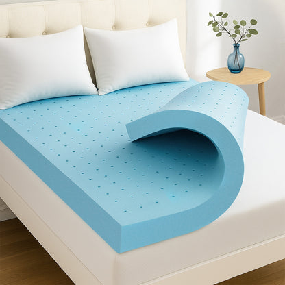 Giselle 12cm Memory Foam Mattress Topper Ventilated Cool Gel Bamboo Cover King MATTRESS-TOP-VH-GEL-12-K