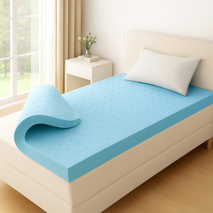 Giselle 12cm Memory Foam Mattress Topper Ventilated Cool Gel Bamboo Cover Single MATTRESS-TOP-VH-GEL-12-S