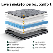 Giselle Bedding 22cm Mattress Medium Firm Queen MATTRESS-TT22-Q