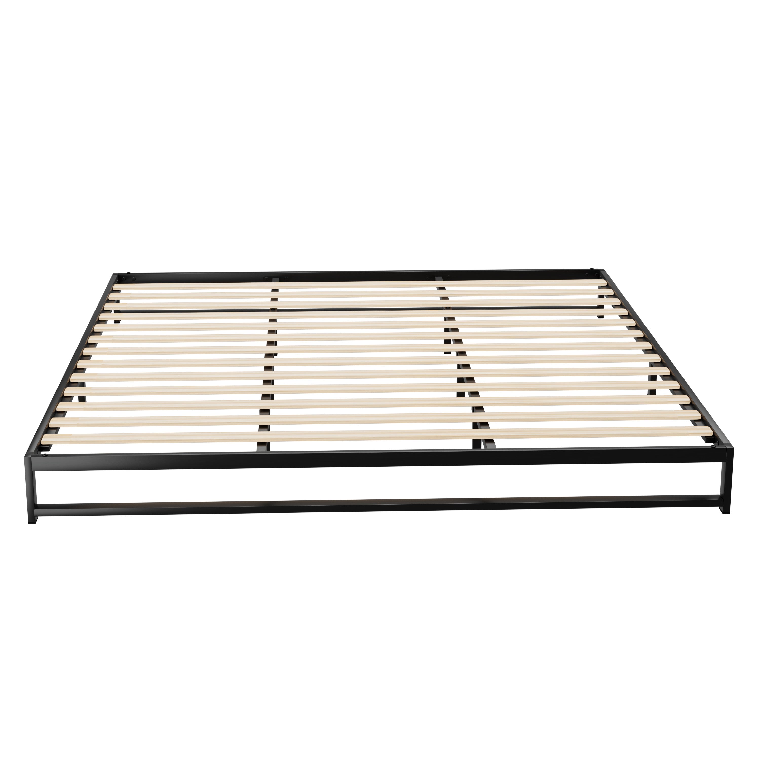 Artiss BERU Black King Low Profile Metal Bed Frame MBED-C-BERU-K-BK-AB