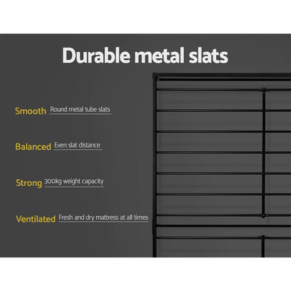 Artiss Bed Frame Double Size Metal Bed Frame DANE MBED-C-DANE-D-BK