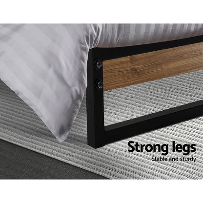 Artiss Bed Frame King Size Metal Bed Frame DANE MBED-C-DANE-K-BK-AB