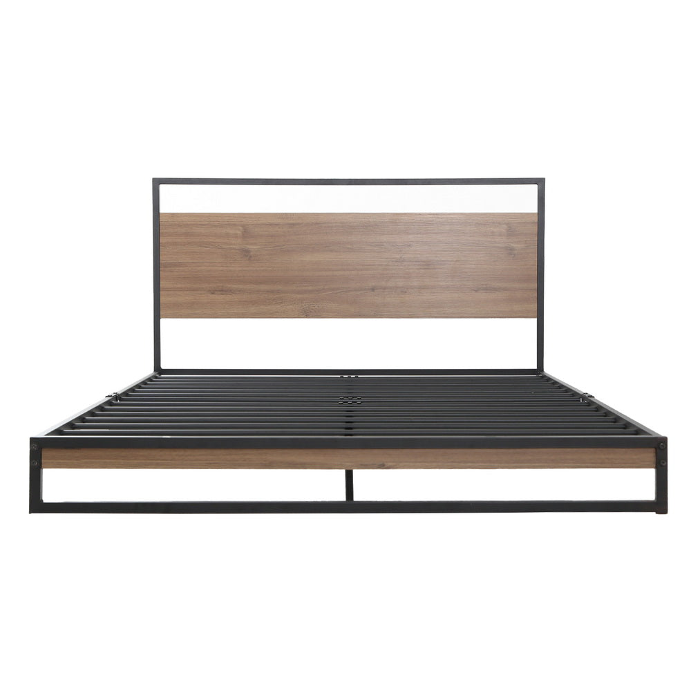 Artiss Bed Frame Queen Size Metal Bed Frame DANE MBED-C-DANE-Q-BK-AB