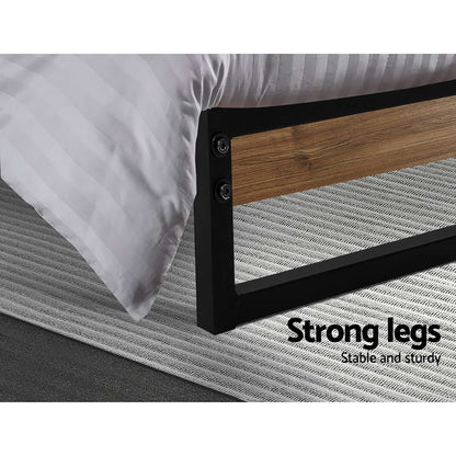 Artiss Bed Frame Single Size Metal Bed Frame DANE MBED-C-DANE-S-BK