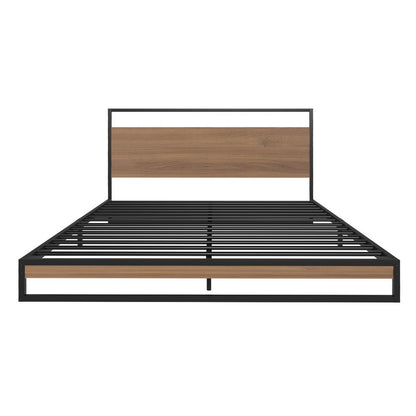 Artiss Metal Bed Frame Double Size Beds Platform with Mattress MBED-C-DANE-TT22-D-BK