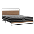 Artiss Bed Frame Queen Size Metal Frame DANE with Mattress MBED-C-DANE-TT22-Q-BK-AB