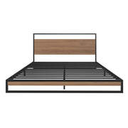 Artiss Bed Frame Queen Size Metal Frame DANE with Mattress MBED-C-DANE-TT22-Q-BK-AB