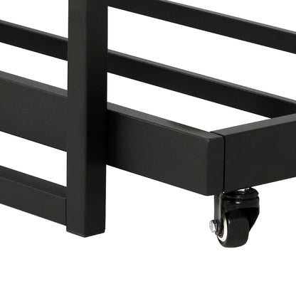 Artiss Bed Frame 2x Single Size Metal Trundle Daybed DEAN MBED-C-DEAN-S-BK-AB