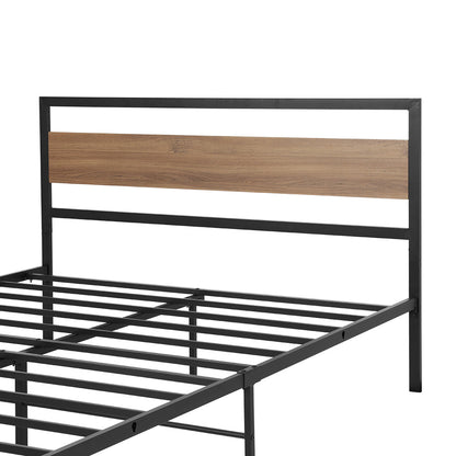 Artiss Bed Frame Double Size Metal Base Mattress Platform Foundation Black DREW MBED-C-DREW-D-BK-AB