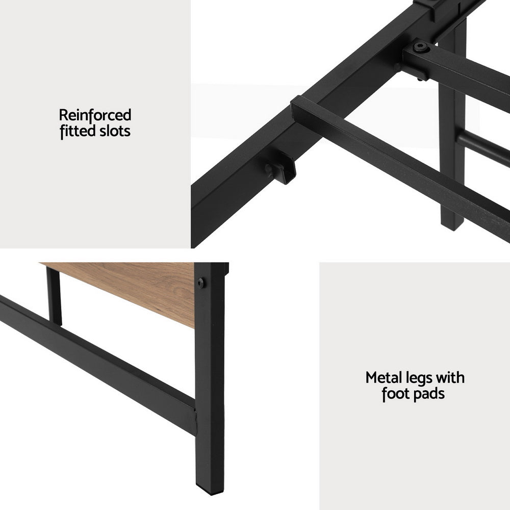 Artiss Bed Frame Queen Size Metal Base Mattress Platform Foundation Black DREW MBED-C-DREW-Q-BK-AB