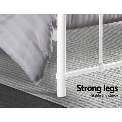 Artiss Bed Frame Metal Bed Frame LEO - Double (White) MBED-C-LEO-D-WH