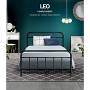 Artiss Bed Frame Metal Bed Frame LEO - King Single(Black) MBED-C-LEO-KS-BK
