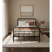 Artiss Bed Frame Metal Bed Frame LEO - Single (Black) MBED-C-LEO-S-BK